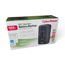 CyberPower EC650LCD ECO 650 VA /390 Watts Energy Efficient NOB picture