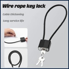 1pc Soft Steel Cable Anti-Theft Padlock With Multiple Sizes For Cabinets picture