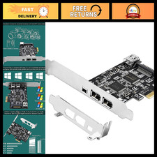 4-Port PCIe Firewire 400 Card, 1394A Interface, 3x 6Pin & 1x 4Pin, Cables Includ picture