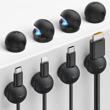 Lamicall 8 Pack Magnetic Cord Organizer, Mini-Soft Silicone Clips | Cable Manage picture