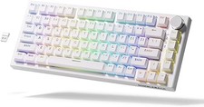 LTC Nimbleback NB831 Triple Mode Mechanical 83-Keys Red Switch - White picture