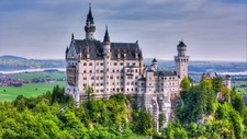 Landscape castle r trees neuschwanstein bavaria Custom Gaming Mat Desk picture