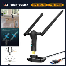 AC1200 Long Range USB WiFi Adapter for Desktop PC, USB 3.0 Cradle, Fast Connecti picture