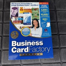 Business Card Factory Deluxe 3.0 w Manual and Both CD-ROMs Very Good Shape 1999 picture