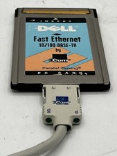 Dell/3 Com Fast Ethernet 10/100 Base-TX PC Card, RJ 45 Cable picture