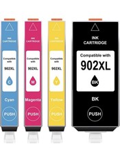 Hirmod Compatible Ink Cartridge 902XL for HP Black Cyan Magenta Yellow 4-Pack picture