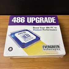 Evergreen Technologies 586 AMD 5x86 133MHz Socket 3 Overdrive 1997 New Sealed picture