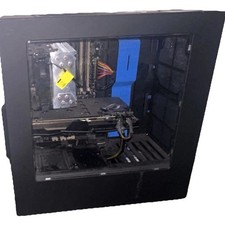 Custom Gaming Tower Desktop PC Black Blue HDMI DisplayPort USB Optical Drive picture