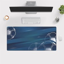 1 Football Pattern Design Mouse Pad, Keyboard Game Accessories Office Computer picture