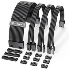 PSU Cable Extension Kit–4Pack 16AWG Power Supply Cables (1X 24Pin ATX / 1X 8Pin picture