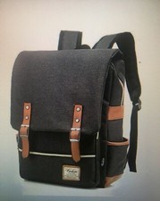 Feskin Unisex Professional Slim Rucksack Travel Business Laptop Canvas Backpack  picture