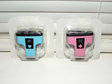 New OpenBox HP 02 Light Magenta Light Cyan Ink Cartridges C8774W C8775W FREESHIP picture