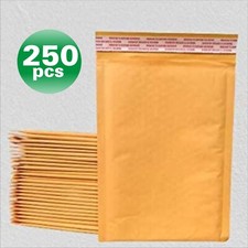 PolycyberUSA  250 pcs #0 Kraft Bubble Envelopes Mailers 6x9 picture