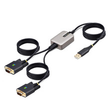 13Ft/4M 2-Port USB to Serial Adapter Cable, COM Retention, FTDI, USB-A to DB9 RS picture