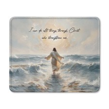 DEQSX Christian Jesus Mouse Pad, Jesus Walking on Water Religious Mouse Pad f... picture