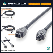 6 Pin Male to Female Cable, Dual Row 6 Circuits Power & Signal Connector, 2M/6.6 picture
