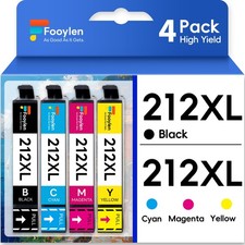 4PK Compatible With 212XL Ink For Epson WorkForce WF-2830 WF2850 XP4100 4105 picture