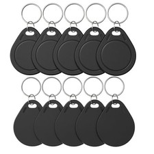 MIFARE Classic 1K M1 RFID Key Fob ISO14443A 13.56MHz Black 10PCS — 64 characters picture