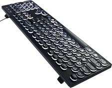 Large Print Letters Computer Keyboard LED Lighted White Backlit Full Size Key picture