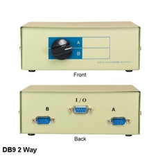 Kentek DB9 Male 2 Way Data Transfer Switch Box RS-232 D-Sub 9 Pin AB Port PC MAC picture