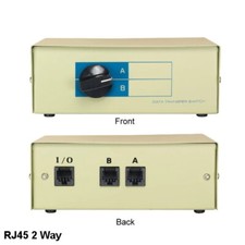 Kentek RJ45 2 Way Data Transfer Switch Box Network AB Rotary Network CAT5 CAT6 picture