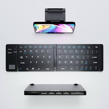Geyes Foldable Bluetooth Keyboard, Wireless Portable Pocket Size With Stand Hold picture