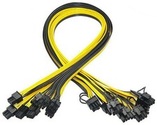 PCIe 6 Pin to 8 Pin 6+2 GPU Power Cable 50cm Male to Male 12 PCS Pack picture