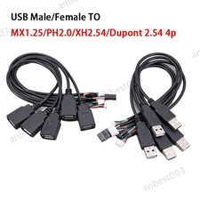 USB Male Female Terminal Data Cable JST 1.25/PH2.0/XH2.54-4Pin Connector wire picture