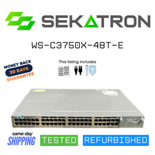 🔀 Cisco WS-C3750X-48T-E 48-Port Gigabit Switch ⚡ Fast Ship picture