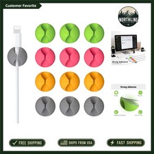 Durable Colorful Cable Clips - 12 Pack for Stylish Wire Organization Anywhere picture