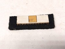Nice White Ceramic Intel 8080A Microprocessor  Old Vintage Computer Gold IC Chip picture