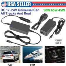 Power Supply TYPE C USB-C DC In-Car Power Adapter Charger For 90W Laptop Devices picture