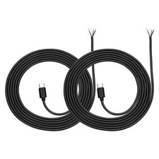 2Pcs 2m/6.56Ft USB C Pigtail Cable, 5V 2.4A Type C to 4 Pin Wires, Black picture