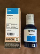 Genuine Epson T49M2 Cyan Ink For SC-F570,F571,F170.  140ml Exp 06/26/2025 picture