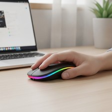 Lightweight and Portable Wireless Bluetooth Mouse - Ultimate Dual Connectivity picture