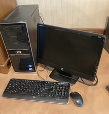 HP Pavilion Elite HPE-120f Tower Core 2 Quad 8GB 1TB Win7 + 18.5