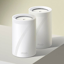 TP-LINK Deco 7 Pro Wi-Fi 7 Tri-Band Mesh Router 8647 Mbps 3-Port White 2pk $399 picture
