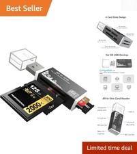 Ultra-Compact Micro SD Card Reader with Heavy-Duty Aluminum Design - 1Pack picture