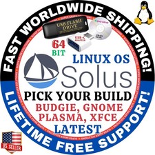 SOLUS LINUX OS FOR HOME COMPUTING USB, DVD COMBOS | BUDGIE, GNOME, PLASMA, XFCE picture