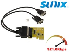 PCIe Card 2 Ports COM RS232 DB9 HIGH SPEED LOW HIGH PROFILE SUNIX SER6437HL picture
