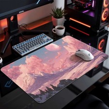 Aesthetic Cloud Desk Mat Pastel Mountain Landscape Mouse Pad for Office Decor picture