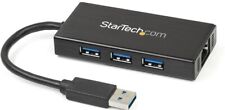 Startech.com 3 Port Powered Aluminum USB 3.0 Hub with Gigabit Ethernet Adapter picture