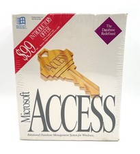 Vintage Microsoft Access v1.0 DBMS Software for Windows - New Sealed Box picture