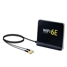 WiFi 6E 12dBi SMA Female Antenna with Tri-Band 2.4G/5.8G/6GHz 3FT RG174 RP-SMA  picture