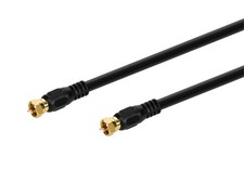Monoprice 3ft RG6 (18AWG) 75Ohm, Quad Shield, CL2 Coaxial Cable - Black picture
