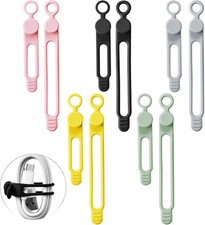 10PCS Reusable Silicone Cable Ties Cord Organizer Wire Straps Assorted Colors picture