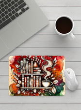 For the Love of Books II Handmade Designed Mouse Pad. picture