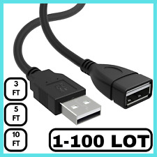 USB Extension Cable USB A to USB A Male to Female Extender Long Cord 3-10FT Lot picture