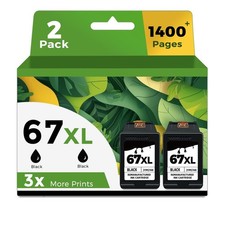 67XL Black High Yield Ink Cartridge Replacement for HP 67XL picture