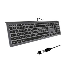 B.FRIENDIT USB Wired Keyboard for Mac w/ White Backlight for iMac, MacBook  picture
